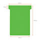 T-kaart Nobo nr.3 80mm groen 100 stuks