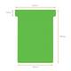 T-kaart Nobo nr.3 80mm groen 100 stuks