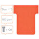 T-kaart  Nobo nr 1.5 36mm rood 100 stuks