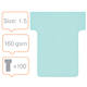 T-kaart Nobo nr 1.5 36mm blauw 100 stuks