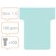 T-kaart Nobo nr 1.5 36mm blauw 100 stuks