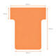 T-kaart Nobo nr 1.5 36mm oranje 100 stuks