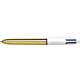 Balpen Bic 4kleuren shine medium goud