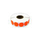 Etiket 25x25mm rond fluor oranje permanent K45, 2000rol