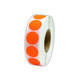 Etiket 25x25mm rond fluor oranje permanent K45, 2000rol