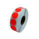 Etiket 25x25mm rond fluor rood permanent K45, 2000rol