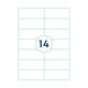 Etiket Rillprint 105x42.4mm 1400st