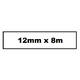 Labeltape Quantore TZe-231 12mmx8m zwart op wit