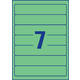 Rugetiket Avery smal 38x192mm zelfklevend groen
