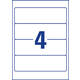 Rugetiket Avery breed 59x192mm zelfklevend wit 25 vel