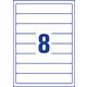 Rugetiket Avery smal 34x192mm zelfklevend wit