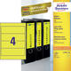 Rugetiket Avery breed 61x192mm zelfklevend geel 100 vel