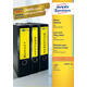 Rugetiket Avery breed 61x192mm zelfklevend geel 100 vel