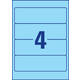 Rugetiket Avery breed 61x192mm zelfklevend blauw