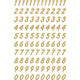 Etiket HERMA 4151 8mm getallen 0-9 goud op transparant 200 stuks