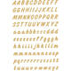 Etiket HERMA 4152 8mm letters A-Z goud op transparant 238 stuks