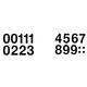 Etiket HERMA 4189 33mm getallen 0-9 zwart 16 stuks