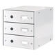 Ladenkast Leitz WOW Click & Store 3 laden gerecycled karton wit