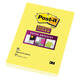 Memoblok Post-it 660 Super Sticky 102x152 geel met lijn 75 vel
