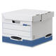 Archiefdoos Bankers Box System flip top kubus wit blauw