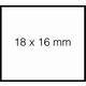 Prijsetiket 18x16mm Sato Duo 16 afneembaar wit