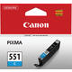 Inktcartridge Canon CLI-551 blauw