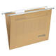 Hangmap Djois Economy recycled foolscap V-bodem bruin 25 stuks
