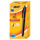 Balpen Bic 4kleuren Pro met ring medium zwart