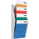Folderhouder Helit wand 4x A4 zilver