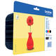 Inktcartridge Brother LC-121VALBP zwart + 3 kleuren