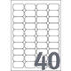 Etiket Avery L7654-100 45.7x25.4mm wit 4000 stuks