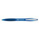 Balpen Bic Atlantis soft metalen clip clic medium blauw