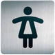 Infobord pictogram Durable 4956 vierkant wc dames 150mm