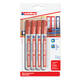 Viltstift edding 3000 rond 1.5-3mm rood blister à 4 stuk