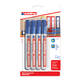 Viltstift edding 3000 rond 1.5-3mm blauw blister à 4 stuks