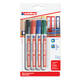 Viltstift edding 3000 rond 1.5-3mm assorti blister à 4 stuks