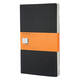 Schrift Moleskine 130x210mm lijn 160 pagina's 70gr zwart set à 3 stuks