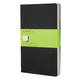 Schrift Moleskine 130x210mm blanco 160 pagina's 70gr zwart set à 3 stuks