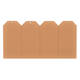 Label karton nr 2  200gr 40x80mm chamois 1000 stuks