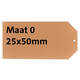 Label HF2 nr 0 200gr 25x50mm bruin 1000 stuks