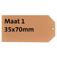 Label karton nr 1 200gr 35x70mm chamois 1000 stuks