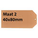 Label karton nr 2  200gr 40x80mm chamois 1000 stuks