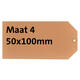 Label karton nr 4 200gr 50x100mm chamois 1000 stuks
