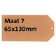 Label karton nr 7 200gr 65x130mm chamois 1000 stuks