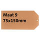 Label karton nr 9 200gr 75x150mm chamois 1000 stuks