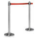 Afzetpaal Securit RVS met rolband 210cm rood