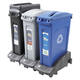 Onderstel Rubbermaid Slim Jim zwart