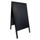 Stoepbord Securit 700x1250x40mm zwart hout