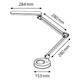 Bureaulamp Hansa led 4 stars zilvergrijs