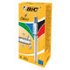 Balpen Bic 4kleuren shine medium zilver
